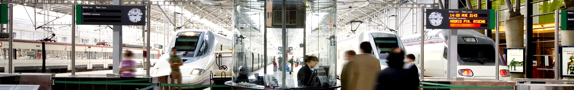 Railway station boarding area